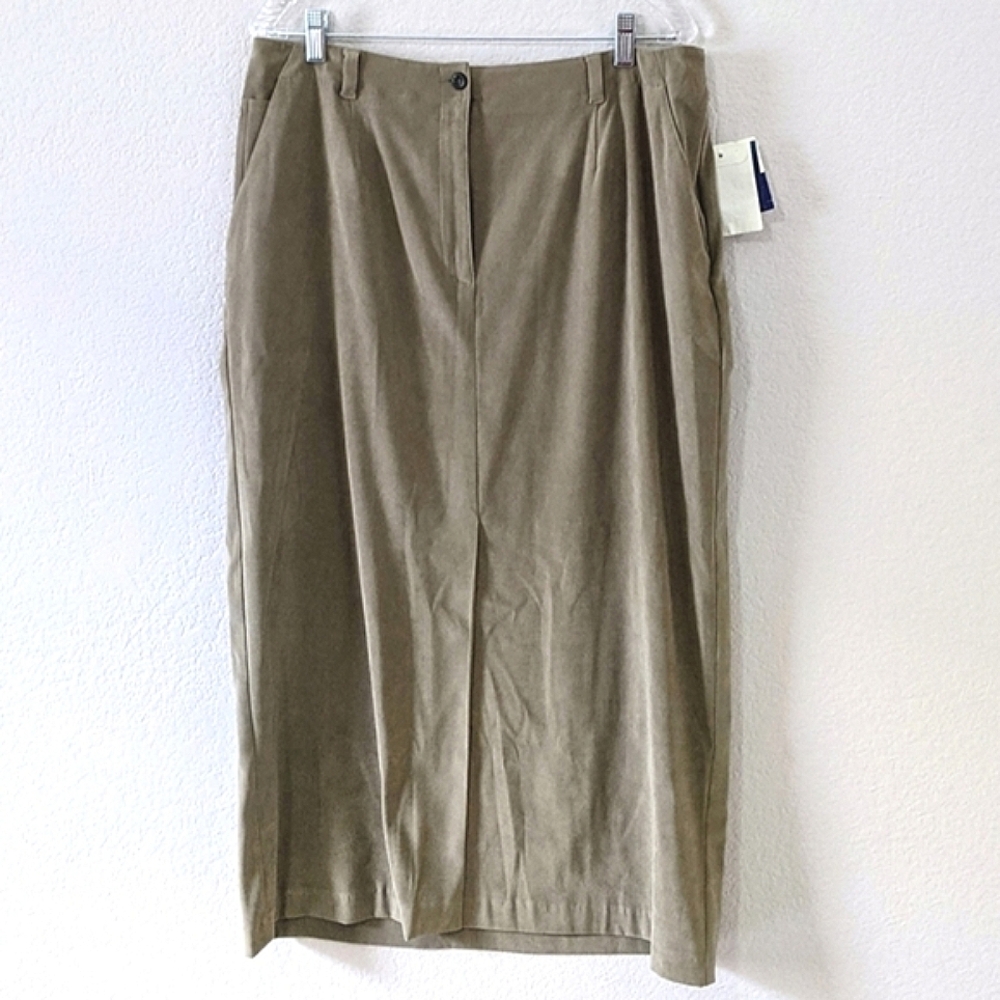 Liz Claiborne Front Slit Maxi Skirt, Light Tan
